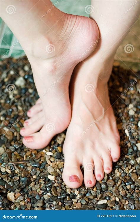 young woman feet